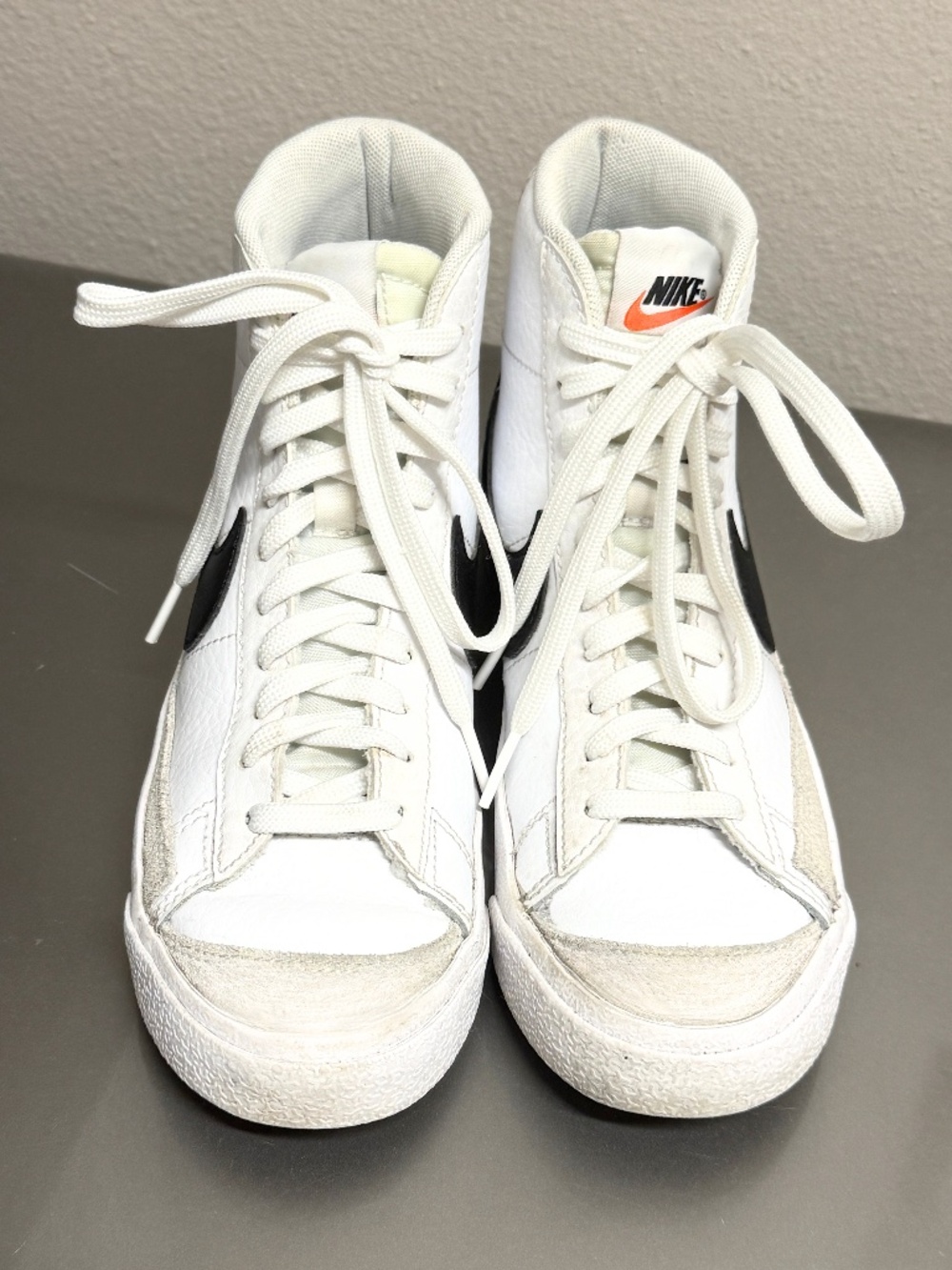 Nike Blazer Mid ’77 White Black High Top Sneakers Shoes Size 3.5Y
